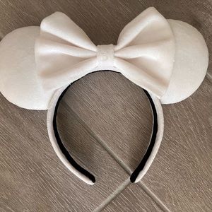 White Velvet Mickey ears